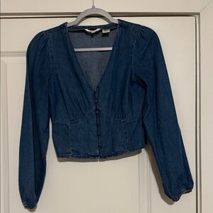 Levi's Deep Blue Button-Up Blouse